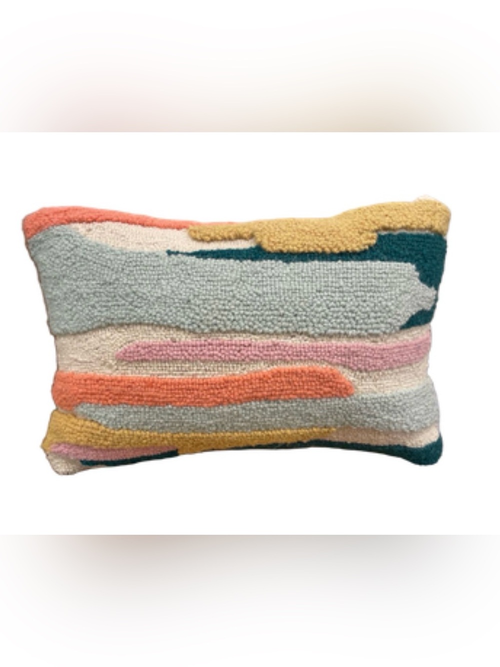 “Oh Joy!” - Handcrafted Multicolor Tufted Lumbar Pillow